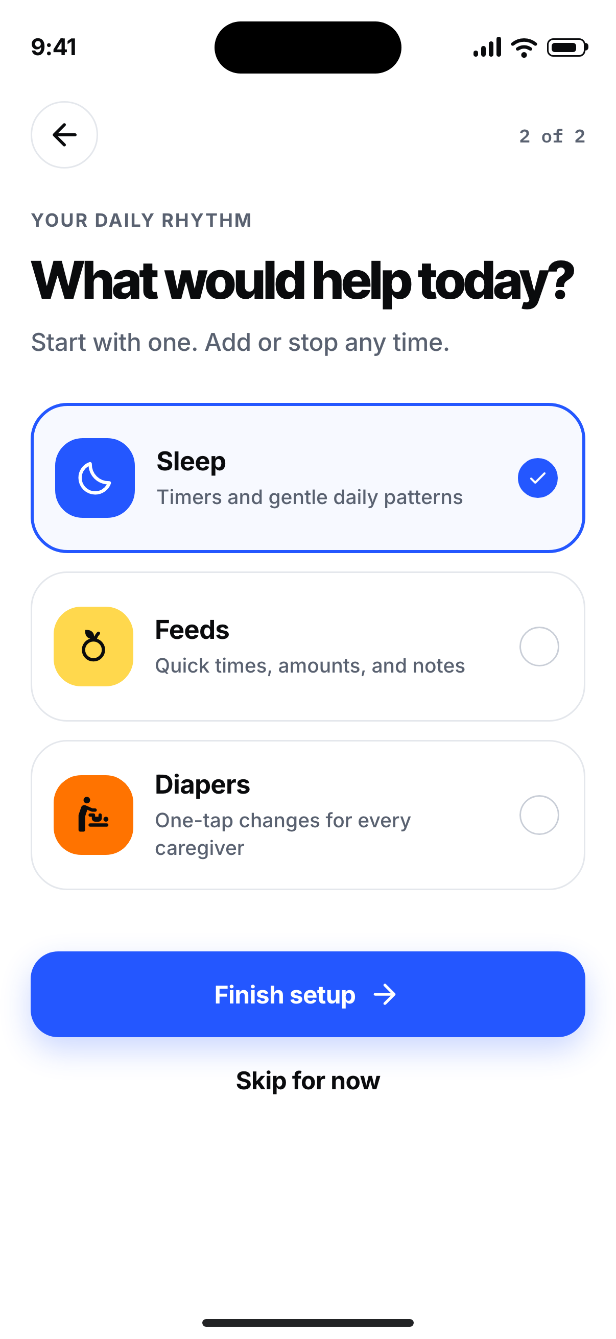 Wobbleby tracking choices onboarding screen on iPhone 17 Pro